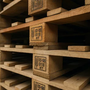 Palets tratados térmicamente según normativa NIMF15 para exportación